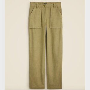 J. Crew  Seaside Cargo Pant in Linen-Blend - Size 10
